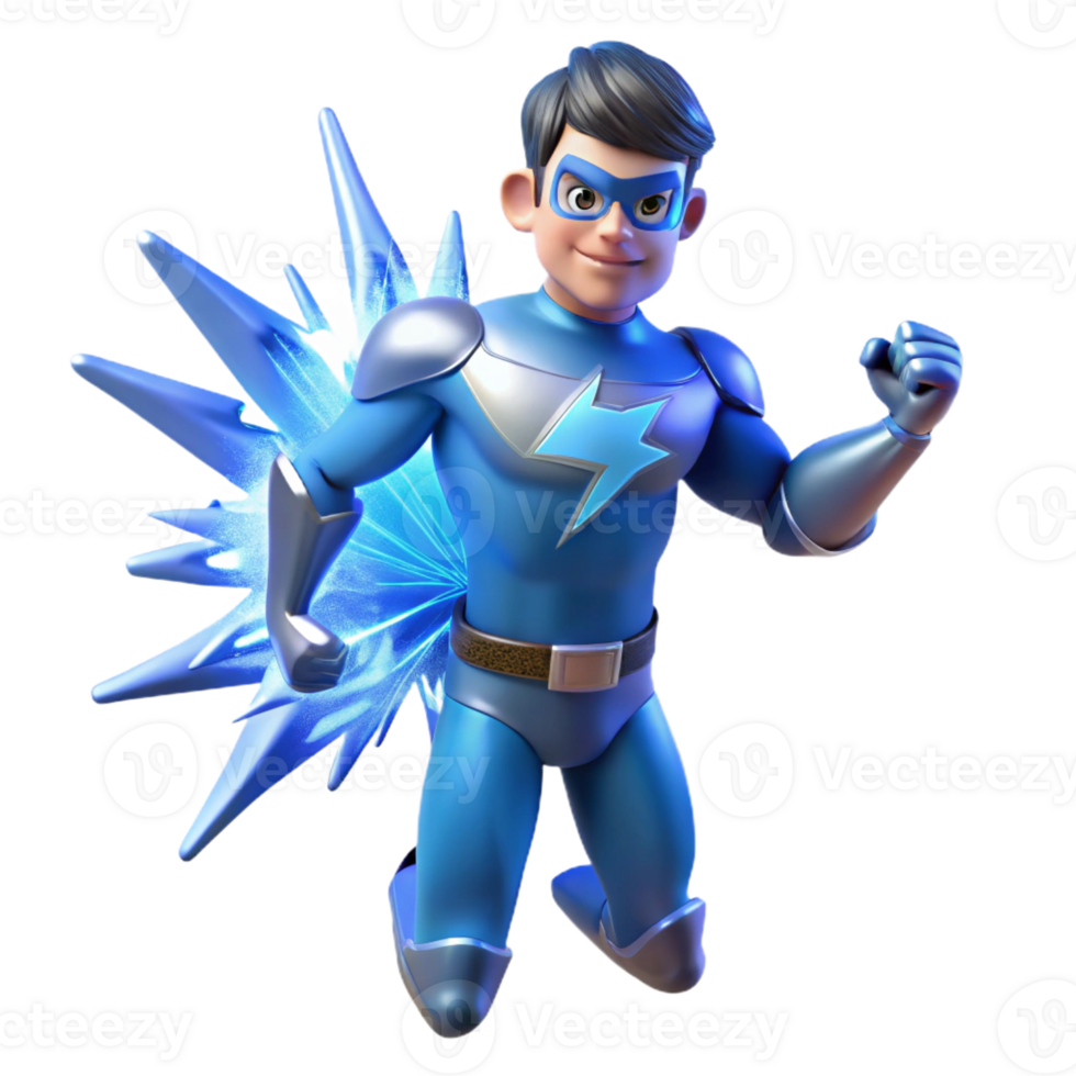 elegant creative A sound-based superhero with sonic waves radiating from their body, shattering glass, bathed in a cool, blue light, in a stylized, graphic novel style authentic png