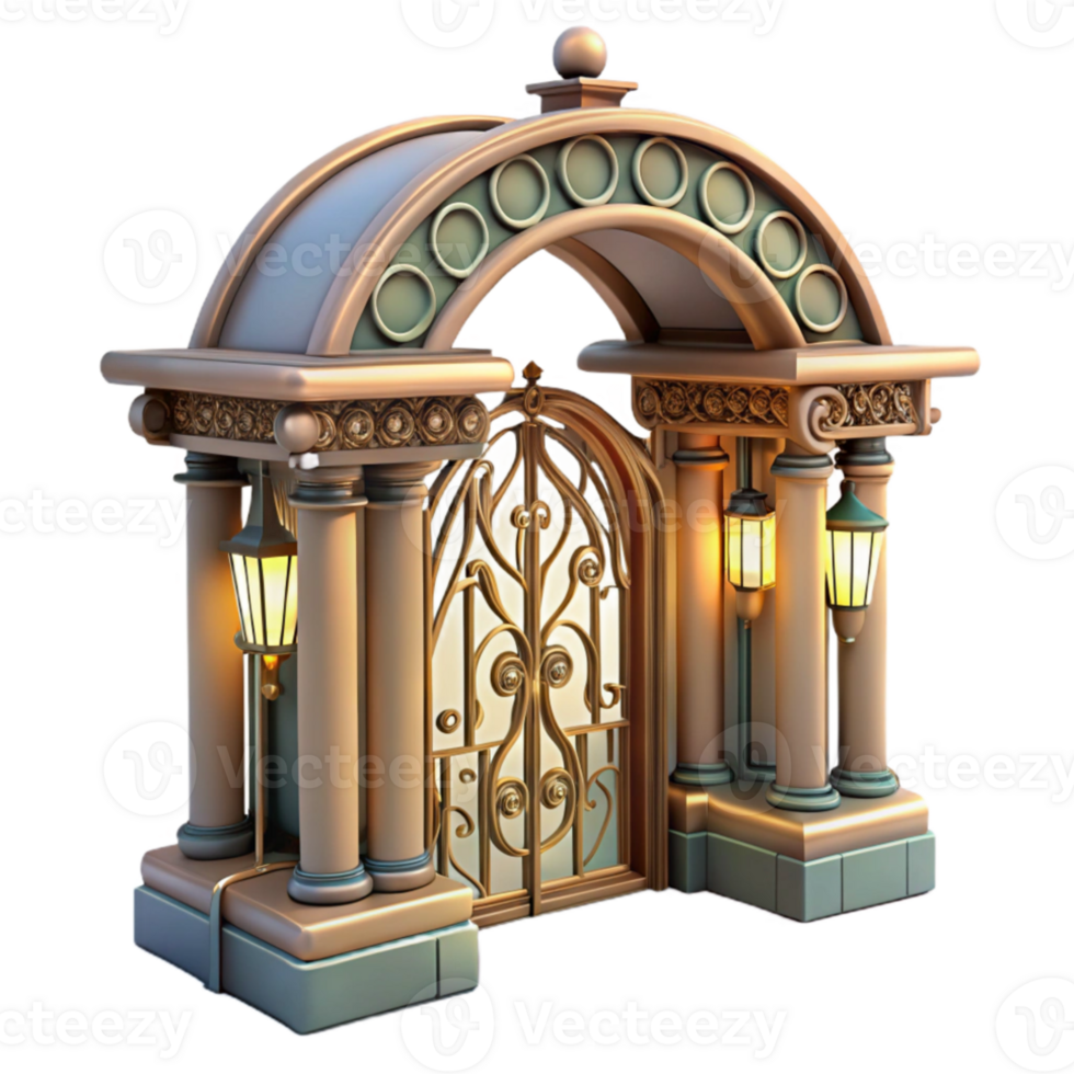 wonderful minimalist Art Nouveau metro station entrance, intricate ironwork, floral motifs, soft glow, art nouveau style, 8k, exclusive png