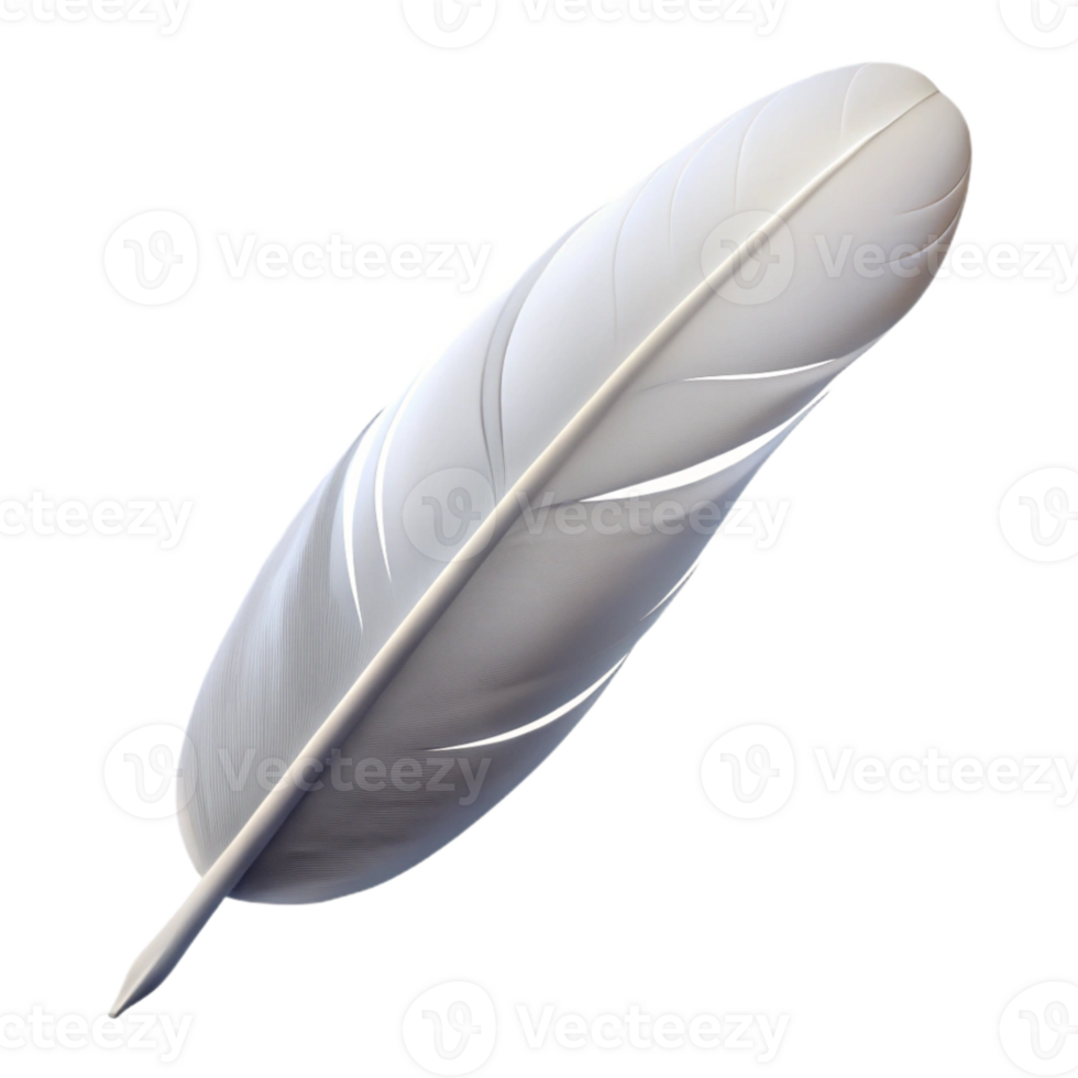 impressive artistic A single perfect white feather floating in the air, soft lighting, minimalist style original png