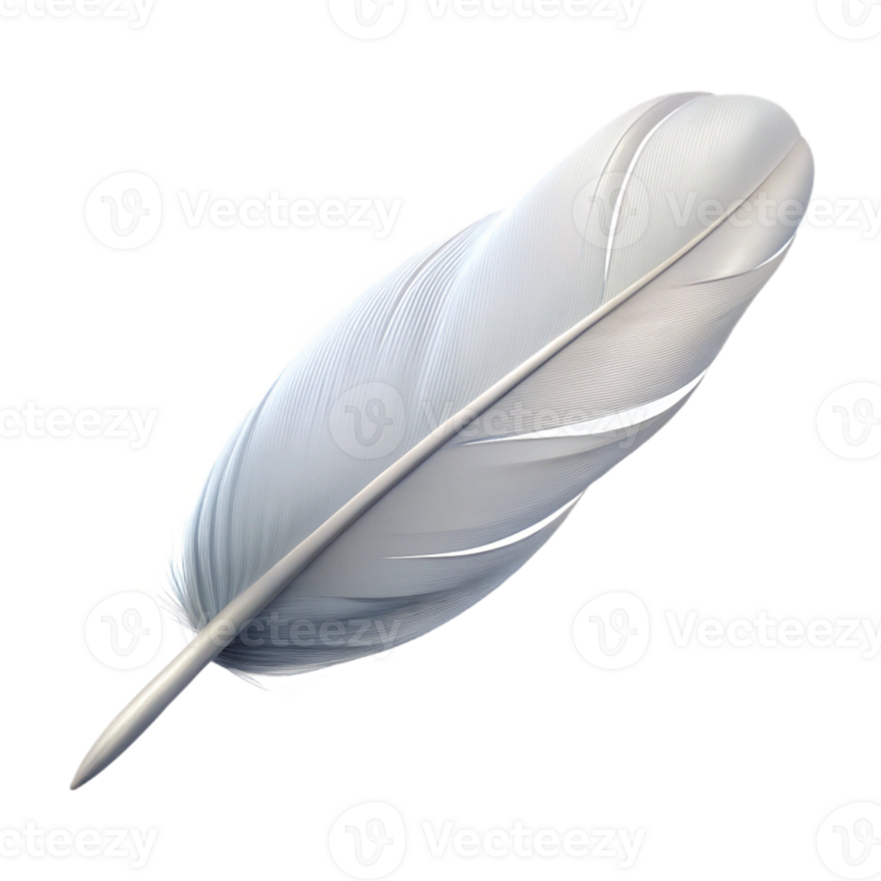 serene minimalist A single perfect white feather floating in the air, soft lighting, minimalist style detailed png
