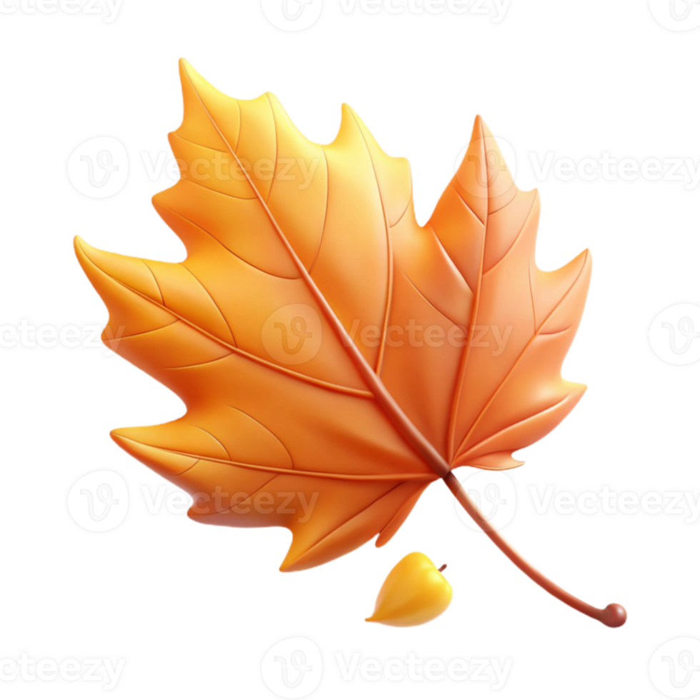 magnificent artistic A single leaf falling from a tree, autumn colors, soft lighting high quality png