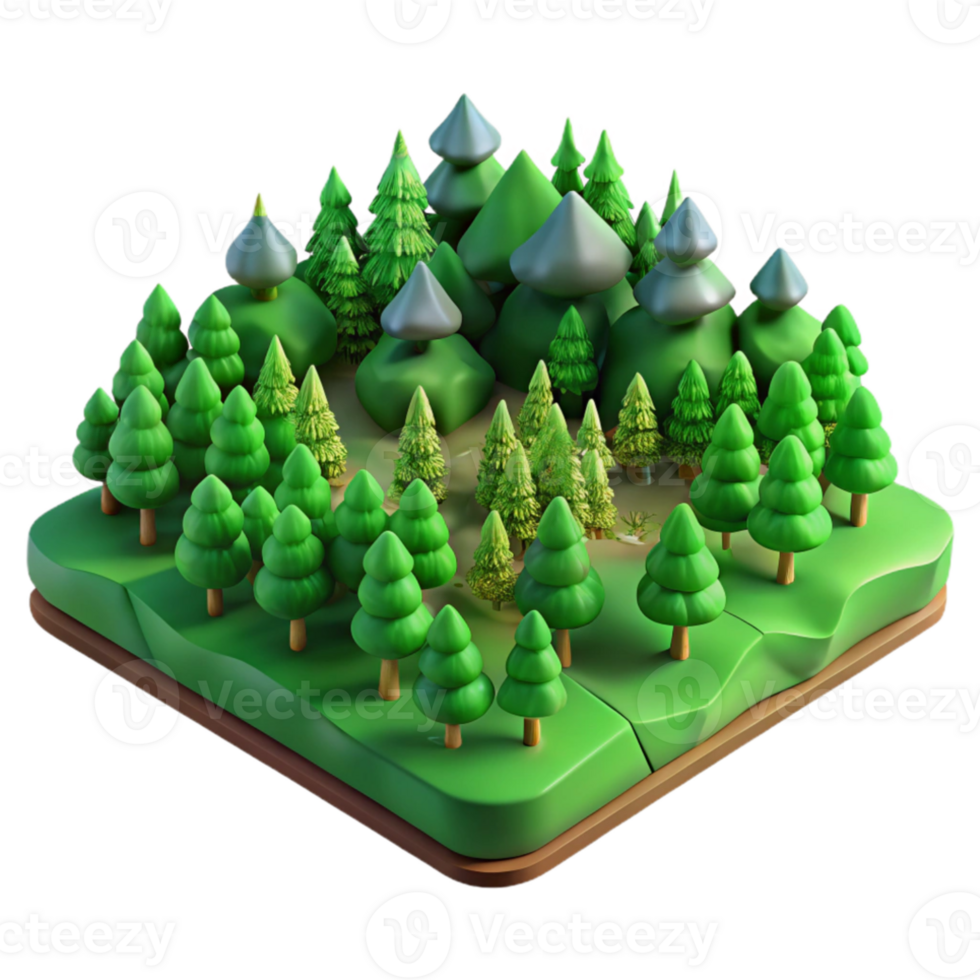 extraordinary contemporary A lush green forest, aerial view, landscape photography style premium png