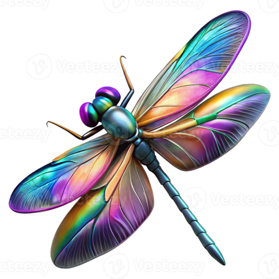 beautiful artistic A close-up of a dragonfly's iridescent wings, macro photography, vibrant colors premium png
