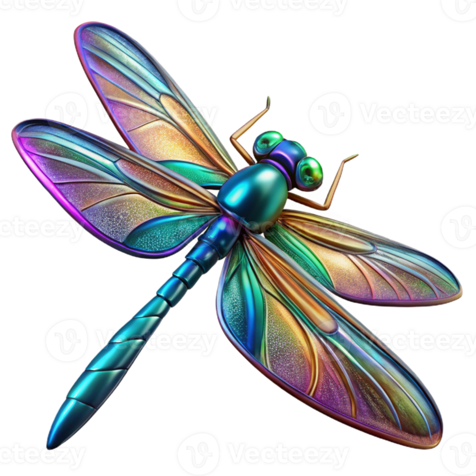 stunning minimalist A close-up of a dragonfly's iridescent wings, macro photography, vibrant colors premium png