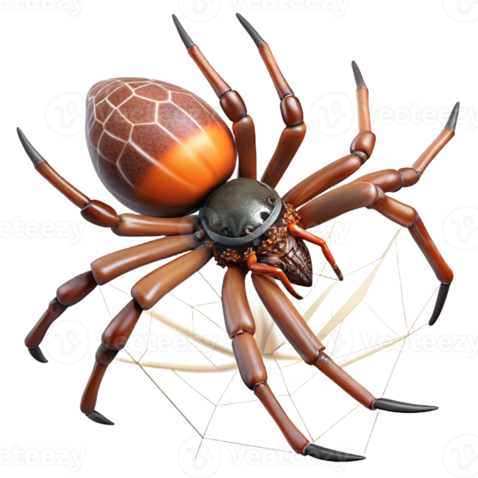 magnificent rustic A spider spinning a web, intricate details, macro photography, nature documentary style detailed png