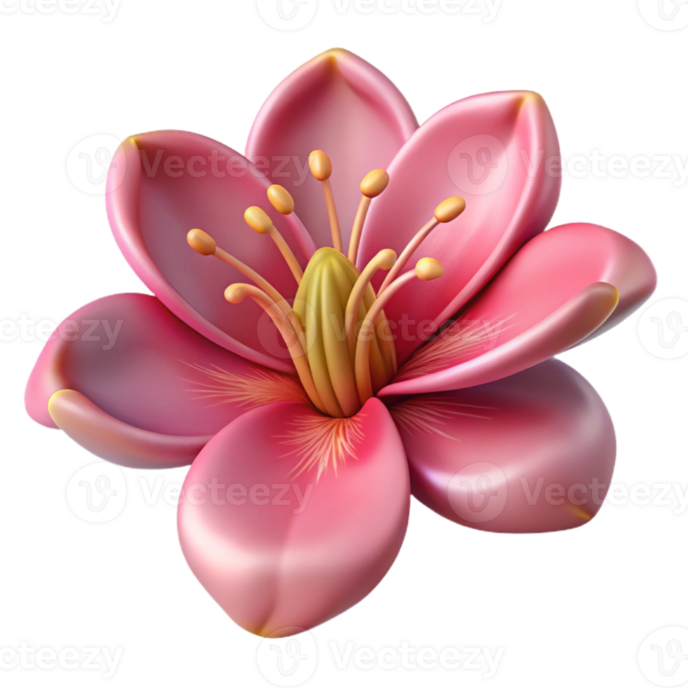 extraordinary vintage A close-up of a flower's pistil and stamens, macro photography, botanical illustration style high quality png