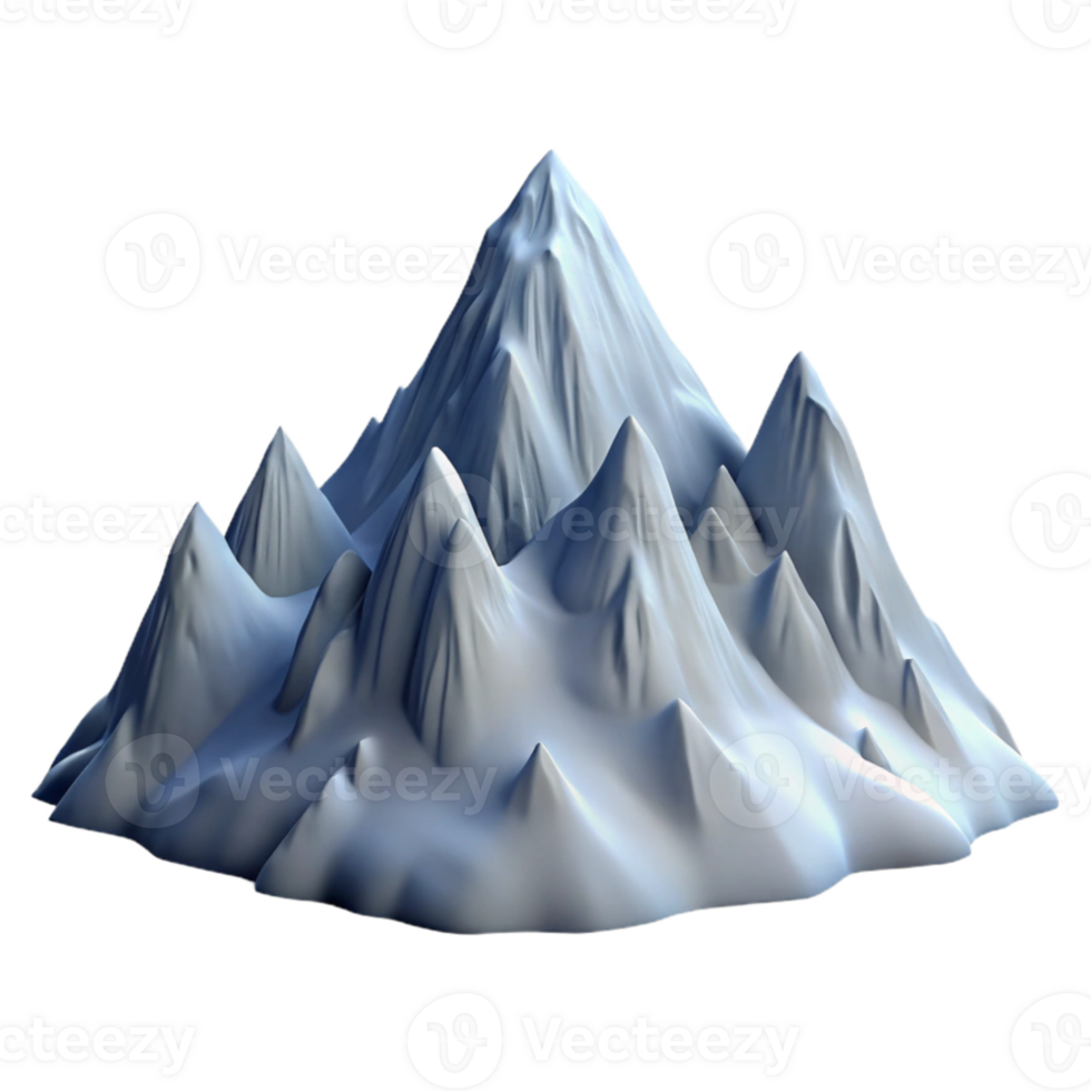 extraordinary contemporary A mountain range covered in snow, majestic and serene, landscape photography genuine png