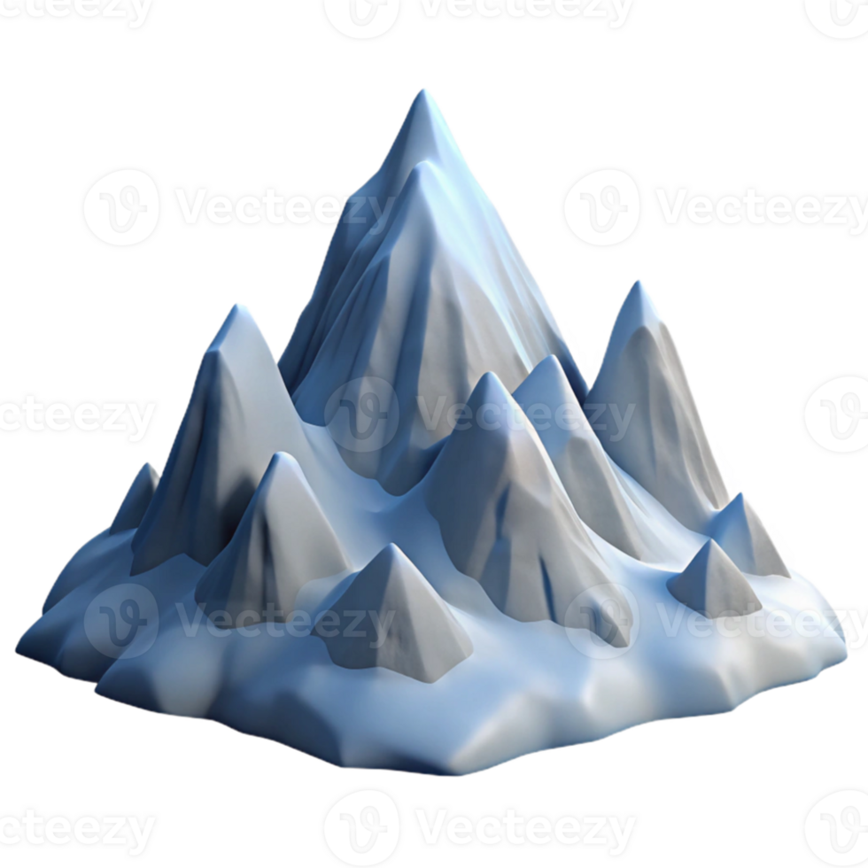 magnificent minimalist A mountain range covered in snow, majestic and serene, landscape photography detailed png