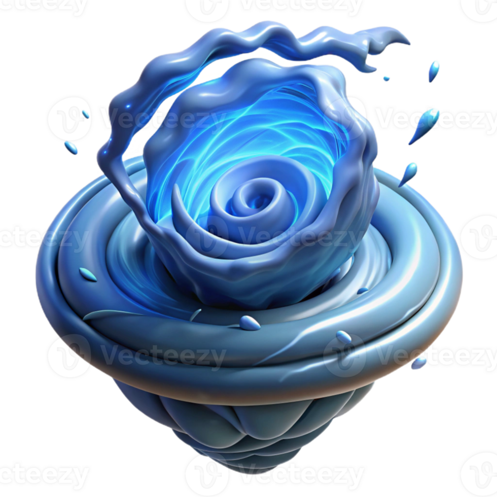 beautiful abstract A powerful elemental with body made of swirling water, controlling a raging storm, illuminated by flashes of lightning. Fantasy art, dynamic style high resolution png