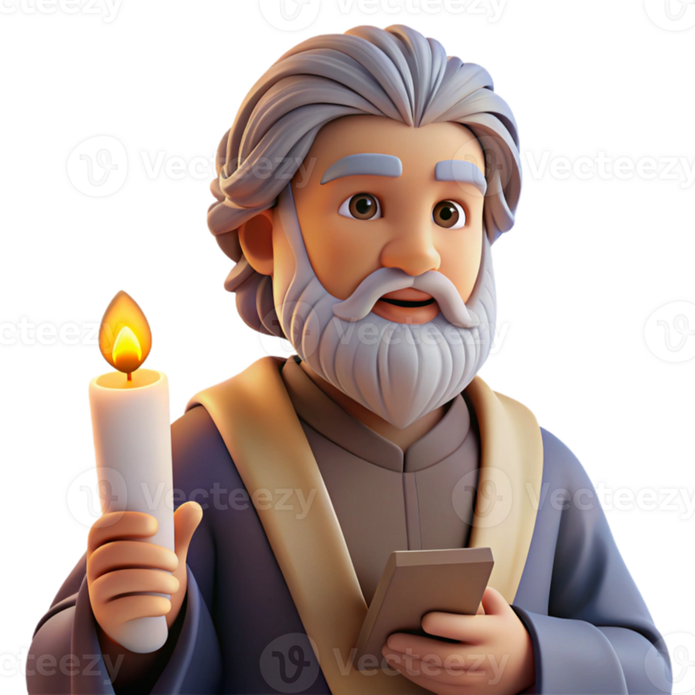 stunning traditional Portrait of an ancient philosopher with a long white beard, a thoughtful expression, and a scroll in hand, lit by warm candlelight, classical Greek style detailed png