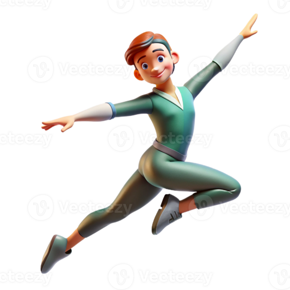 wonderful traditional Portrait of a dancer in mid-leap, dynamic motion blur, Art Deco style original png