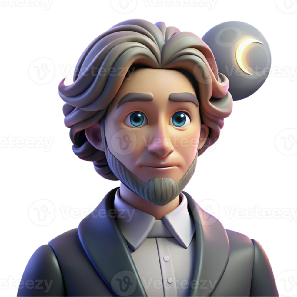 wonderful traditional Portrait of a Romantic poet with a melancholic expression, dramatic moonlight, Romantic art style original png
