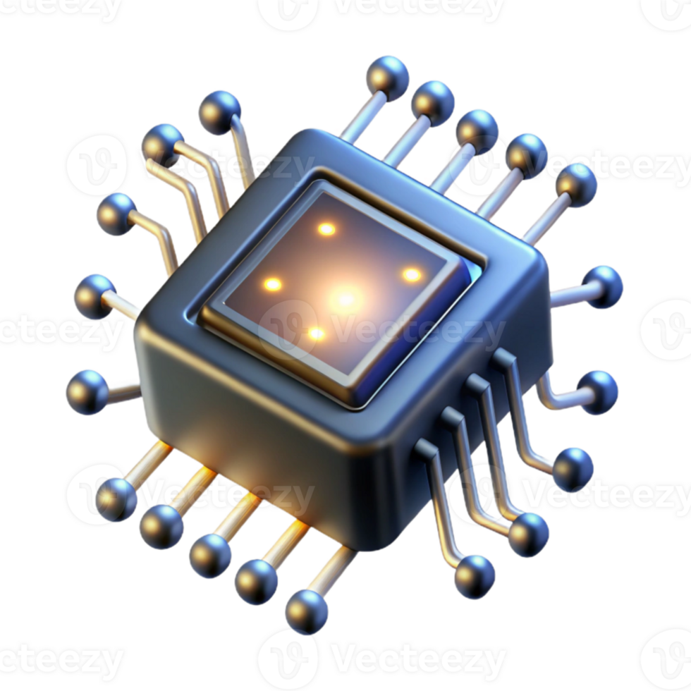 beautiful minimalist A single microchip emitting binary code as beams of light, dark background, abstract digital art, high quality png