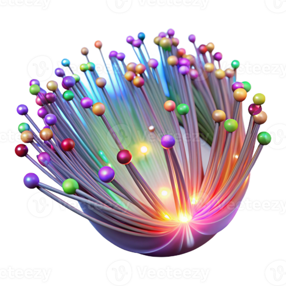 magnificent rustic Intricate network of fiber optic cables pulsing with multicolored light, long exposure photography, cyberpunk, exclusive png