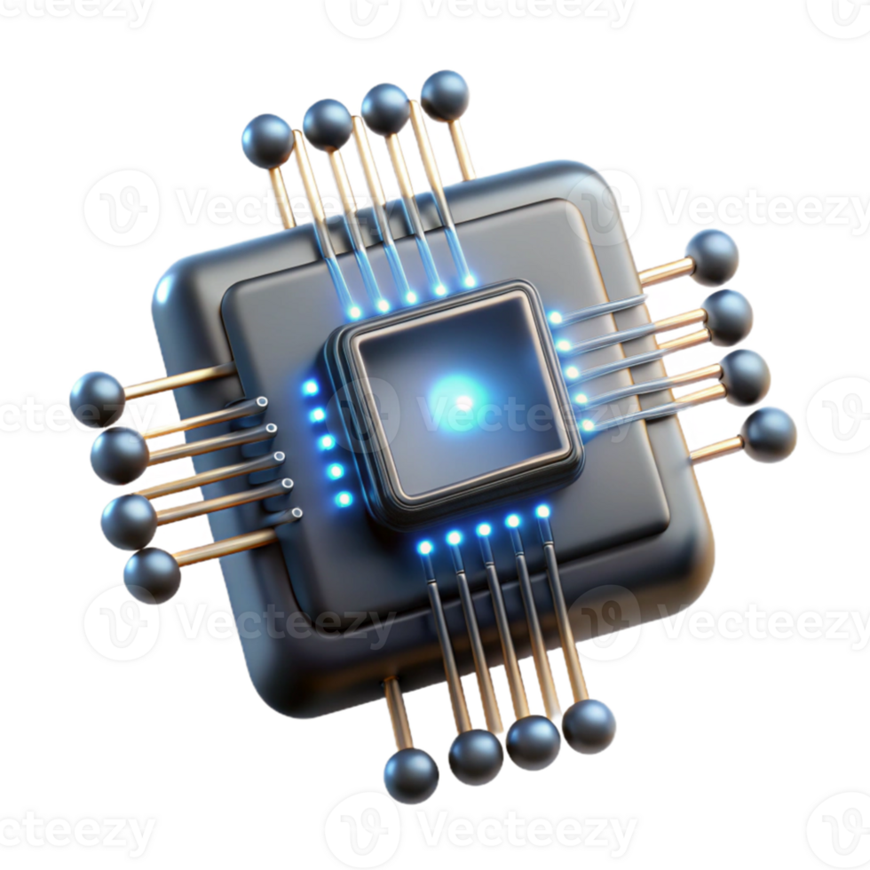 vibrant traditional A single microchip emitting binary code as beams of light, dark background, abstract digital art, high resolution png
