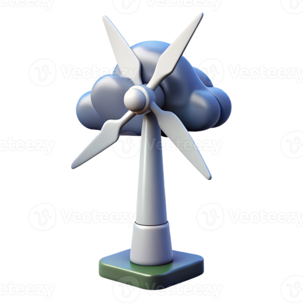 elegant minimalist A wind turbine generating clean energy, dramatic sky lighting, realistic, 4K png