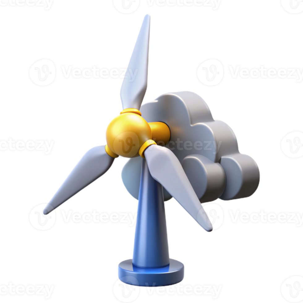 vibrant minimalist A wind turbine generating clean energy, dramatic sky lighting, realistic, high resolution png