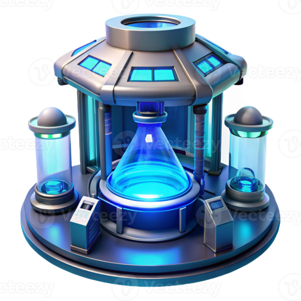 magnificent traditional A futuristic laboratory filled with advanced technology, cool blue lighting, science fiction, high resolution png