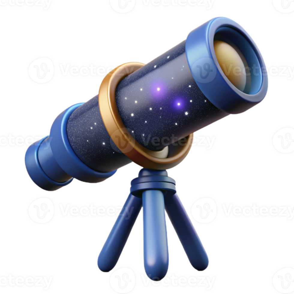 magnificent artistic A telescope observing distant galaxies, starry night sky lighting, astronomical photography, authentic png
