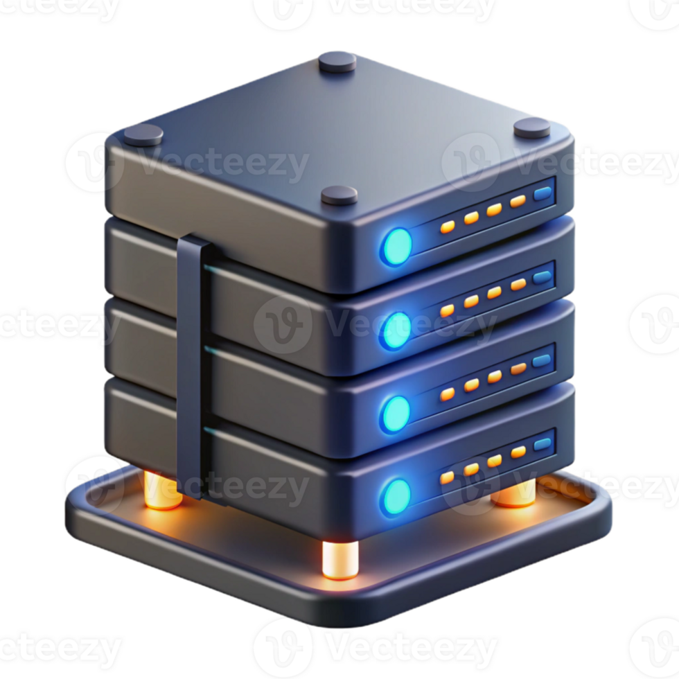 dramatic vintage A server rack with blinking lights and cables, dark room lighting, data center, authentic png
