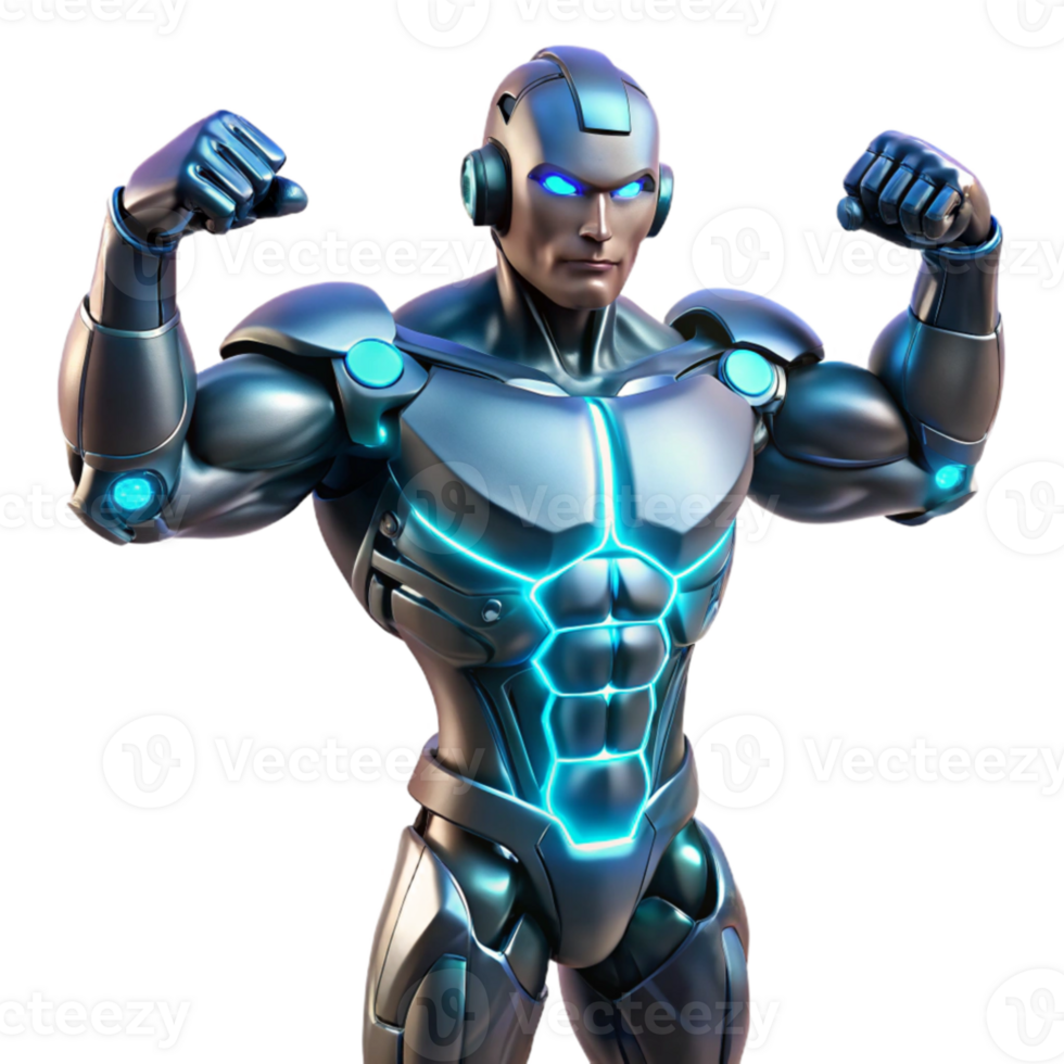 extraordinary creative A futuristic exoskeleton enhancing human strength, dynamic lighting, science fiction, premium png