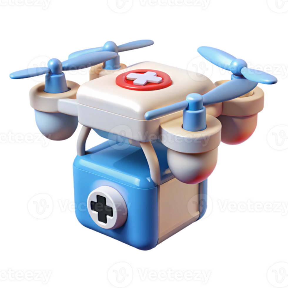 impressive modern A drone delivering medical supplies to a remote location, natural lighting, photorealistic, high resolution png