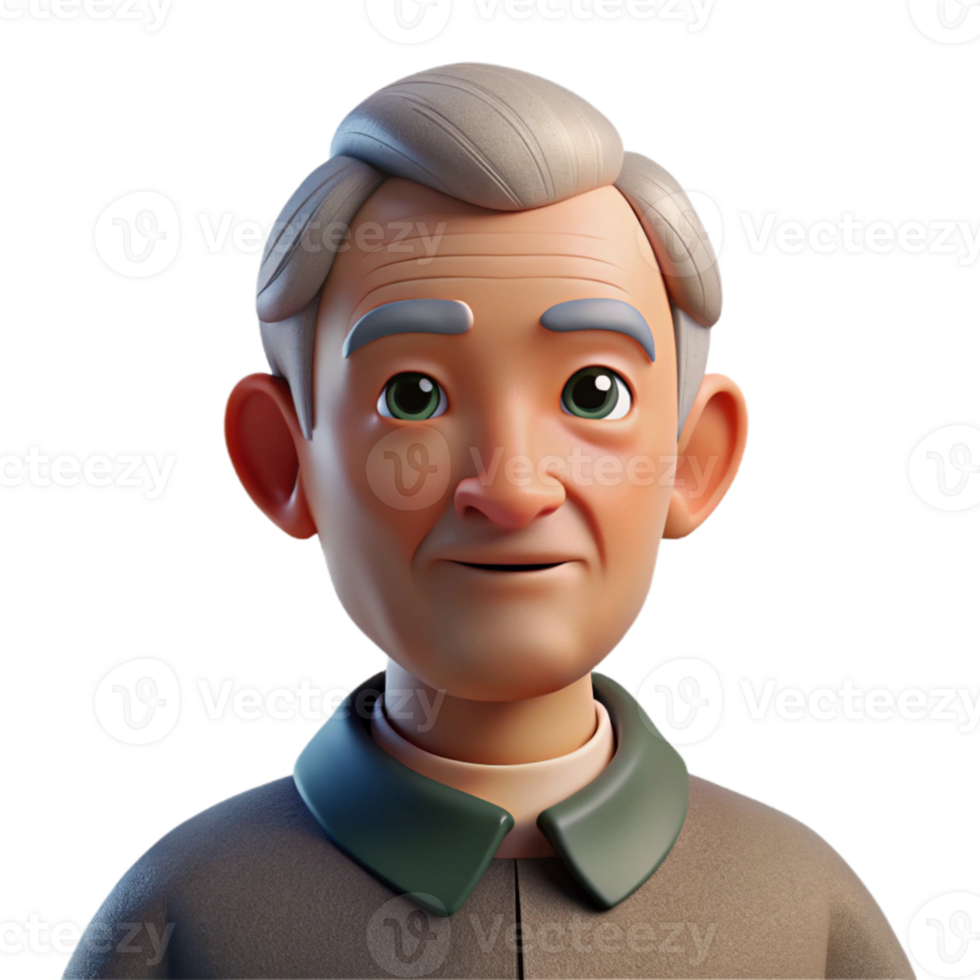 beautiful vintage Portrait of an elderly man with a weathered face and kind eyes, lit by soft window light, in a classic portrait style exclusive png
