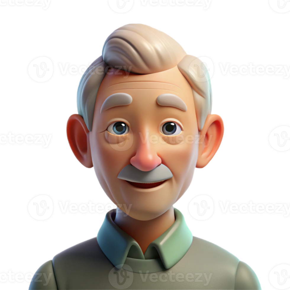 extraordinary artistic Portrait of an elderly man with a weathered face and kind eyes, lit by soft window light, in a classic portrait style exclusive png