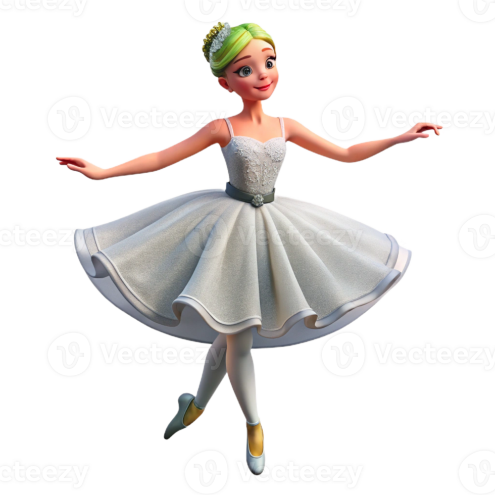 elegant artistic Portrait of an elegant ballerina in a flowing tutu, soft stage lighting, Impressionist painting style 4K png