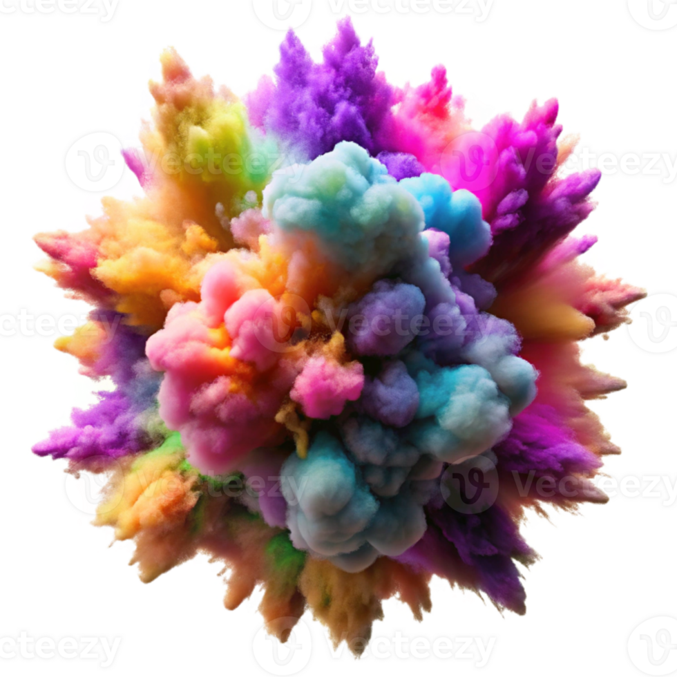 impressive contemporary A chaotic explosion of vibrant, contrasting pigments, resembling a watercolor painting, with dynamic lighting and a grunge texture premium png