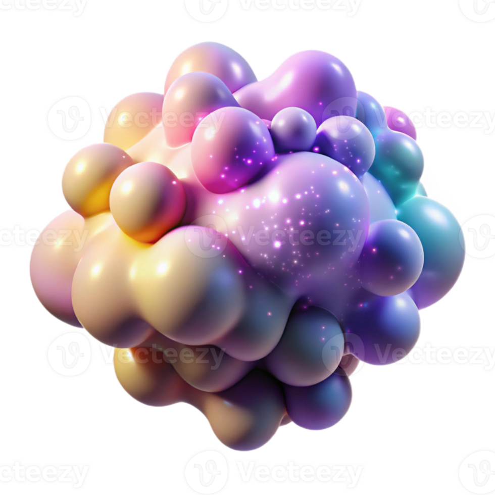 stunning minimalist A cloud of colorful particles, swirling and colliding in a dynamic motion, with a soft focus and a dreamlike atmosphere genuine png