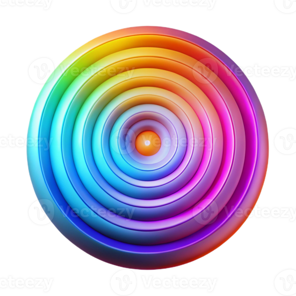 stunning rustic A series of concentric circles, radiating outwards in a vibrant, spectral color scheme, illuminated by a pulsating, strobe light, op art style original png