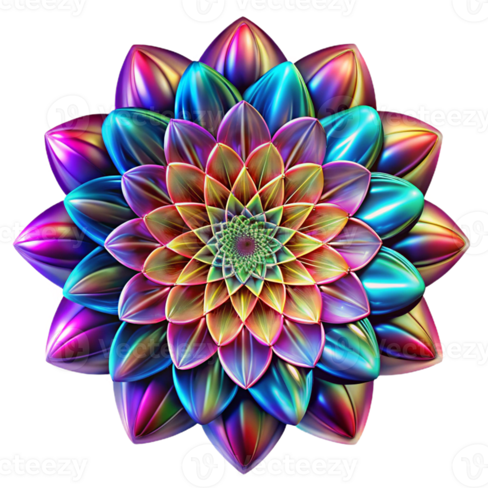 stunning creative A complex, fractal pattern, radiating outwards in a vibrant, psychedelic color scheme, illuminated by a pulsating, strobe light, digital art style detailed png