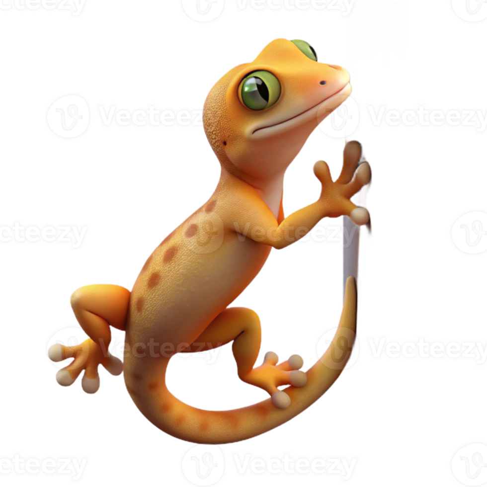 wonderful rustic A gecko clinging to a vertical wall, studio lighting, macro photography high quality png