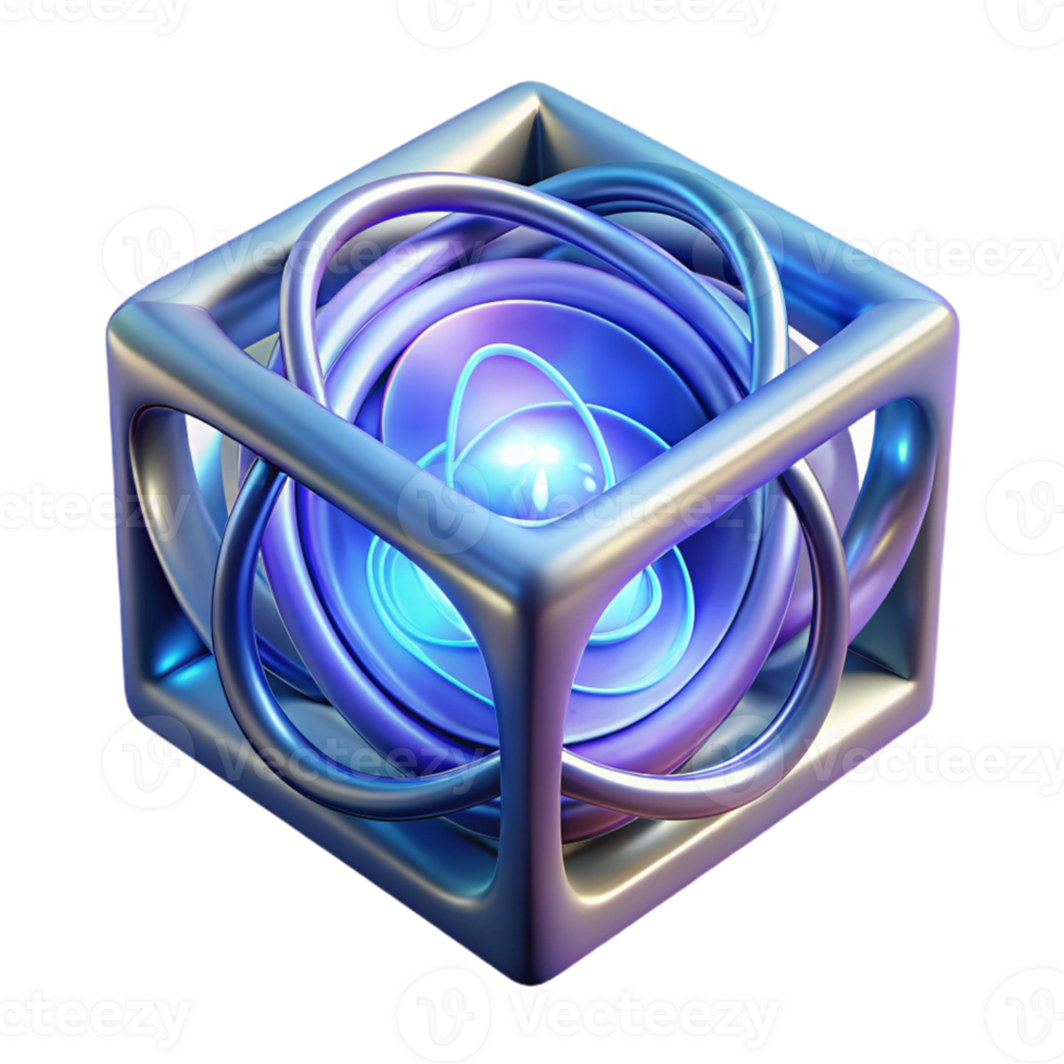 impressive traditional A quantum computer core, glowing with ethereal energy, intricate geometric patterns swirling within, abstract and otherworldly style professional png