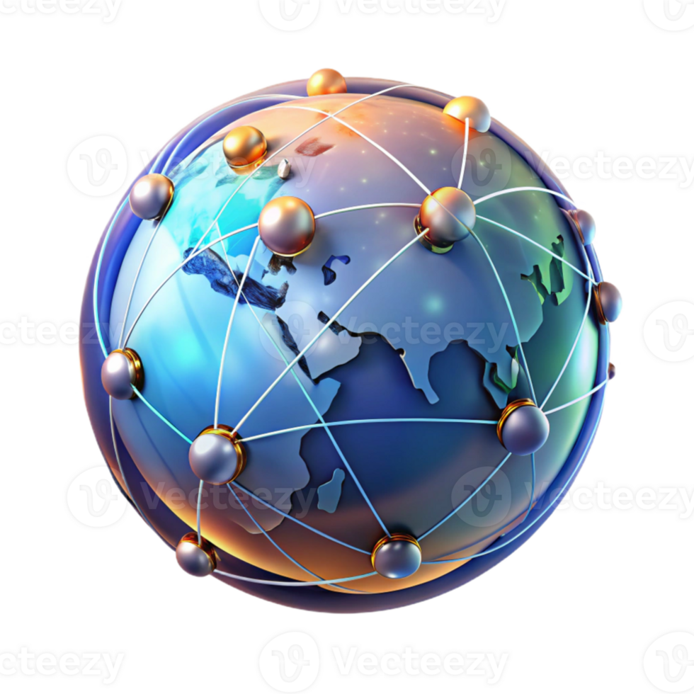magnificent classic A holographic projection of the Earth, displaying real-time data streams, futuristic and informational style professional png