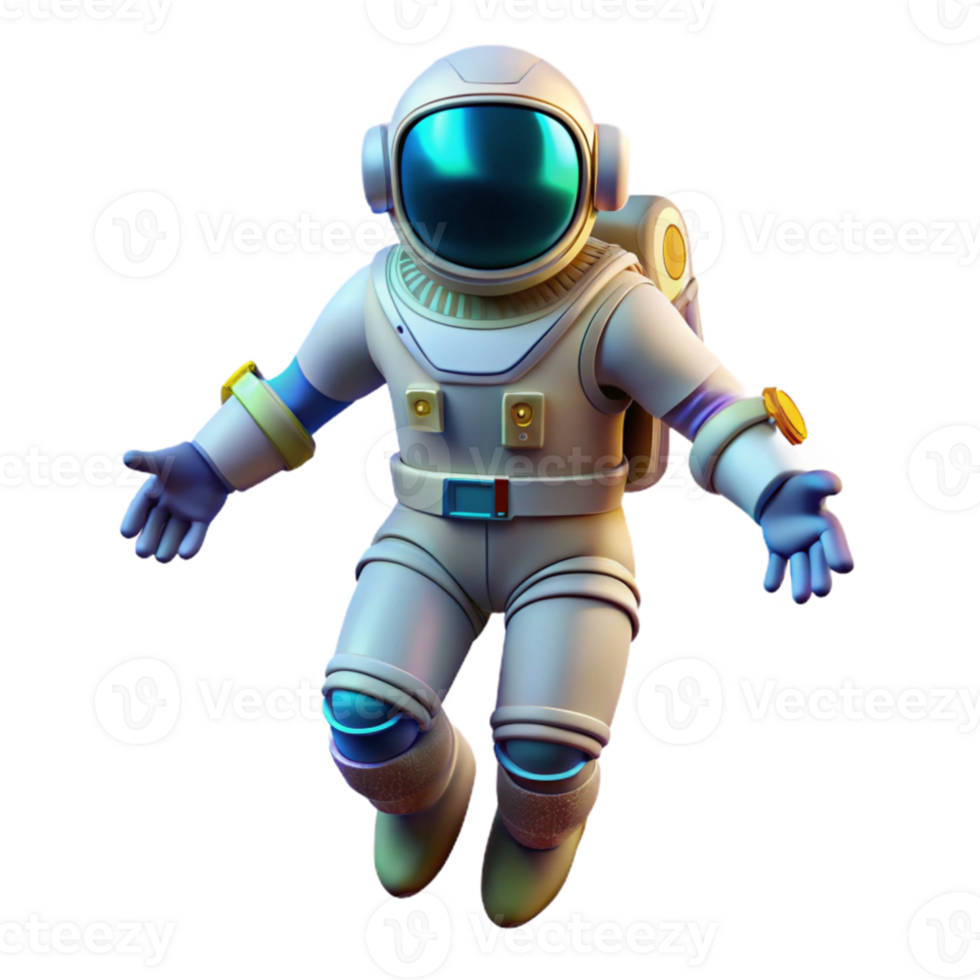 stunning artistic A futuristic spacesuit, equipped with advanced technology and glowing displays, astronaut floating in zero gravity, science fiction style authentic png