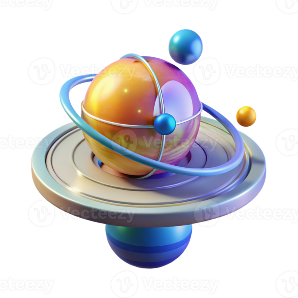 magnificent creative A holographic projection of a solar system, planets orbiting a central star, educational and scientific style exclusive png