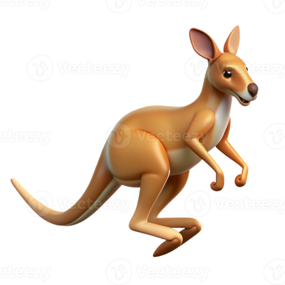 extraordinary modern A playful kangaroo hopping across the outback, dynamic pose, Australian setting professional png