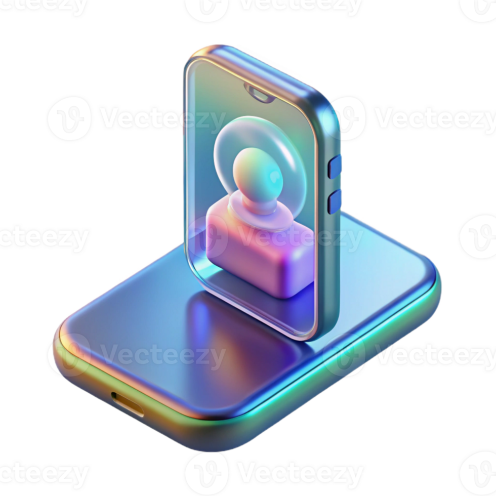 wonderful classic A transparent, flexible smartphone displaying a holographic call, illuminated by the soft glow of the screen. Futuristic, product design style exclusive png