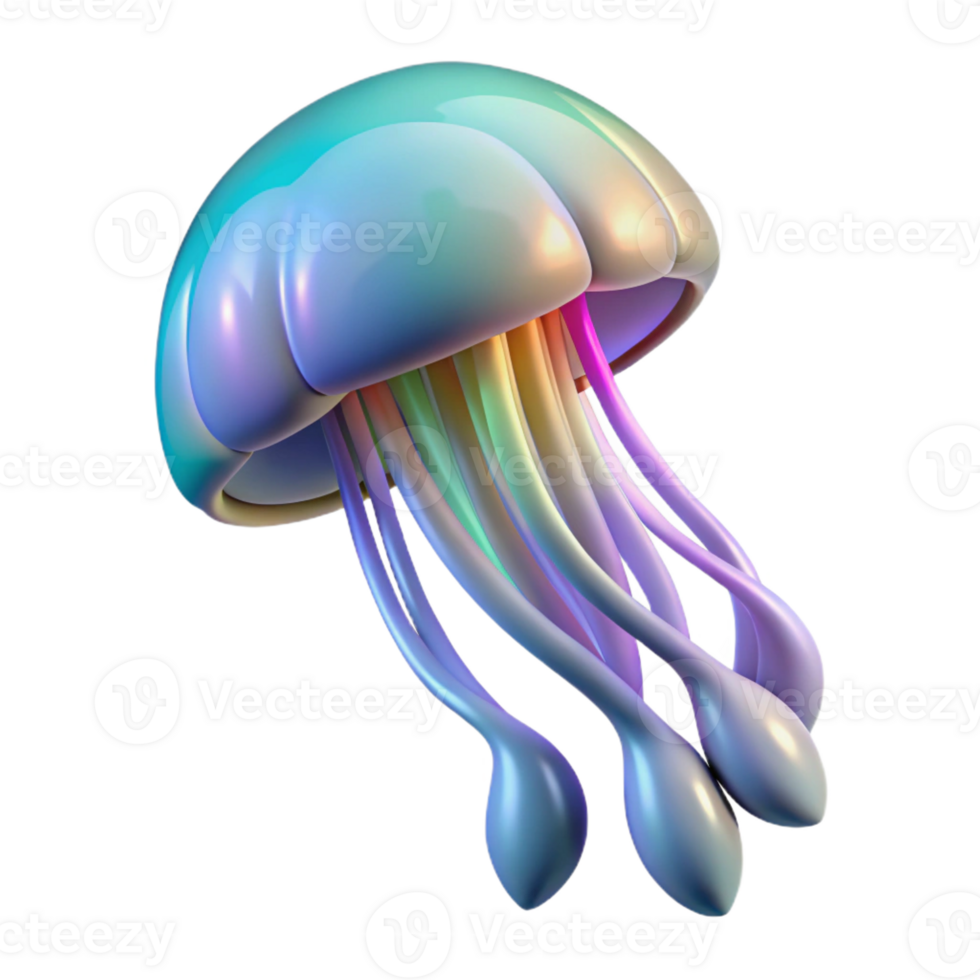 stunning classic A single, ethereal jellyfish, pulsing with rainbow light, drifting through a dark abyss, dreamlike, art nouveau style premium png