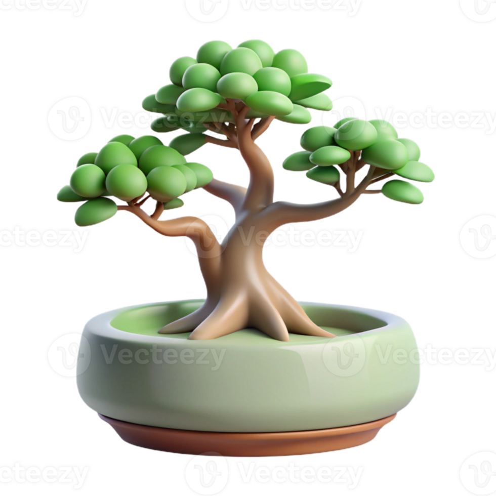 beautiful traditional A bonsai tree in a pot, miniature, serene, meditative authentic png