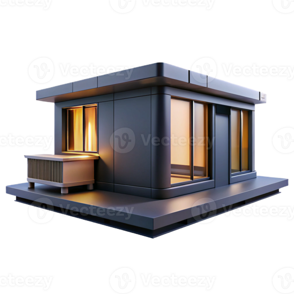magnificent traditional Prefabricated modular house, futuristic design, sleek lines, minimalist aesthetic, customizable modules, studio lighting original png