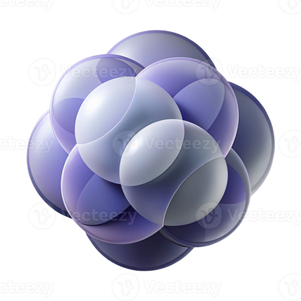 impressive abstract A dynamic composition of overlapping, transparent circles, in a cool, monochromatic palette, with a subtle, gradient effect authentic png