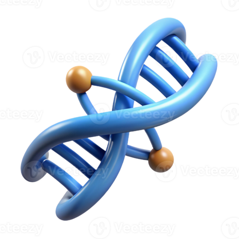 elegant vintage A DNA molecule rotating, showcasing its double helix structure, scientific illustration style exclusive png