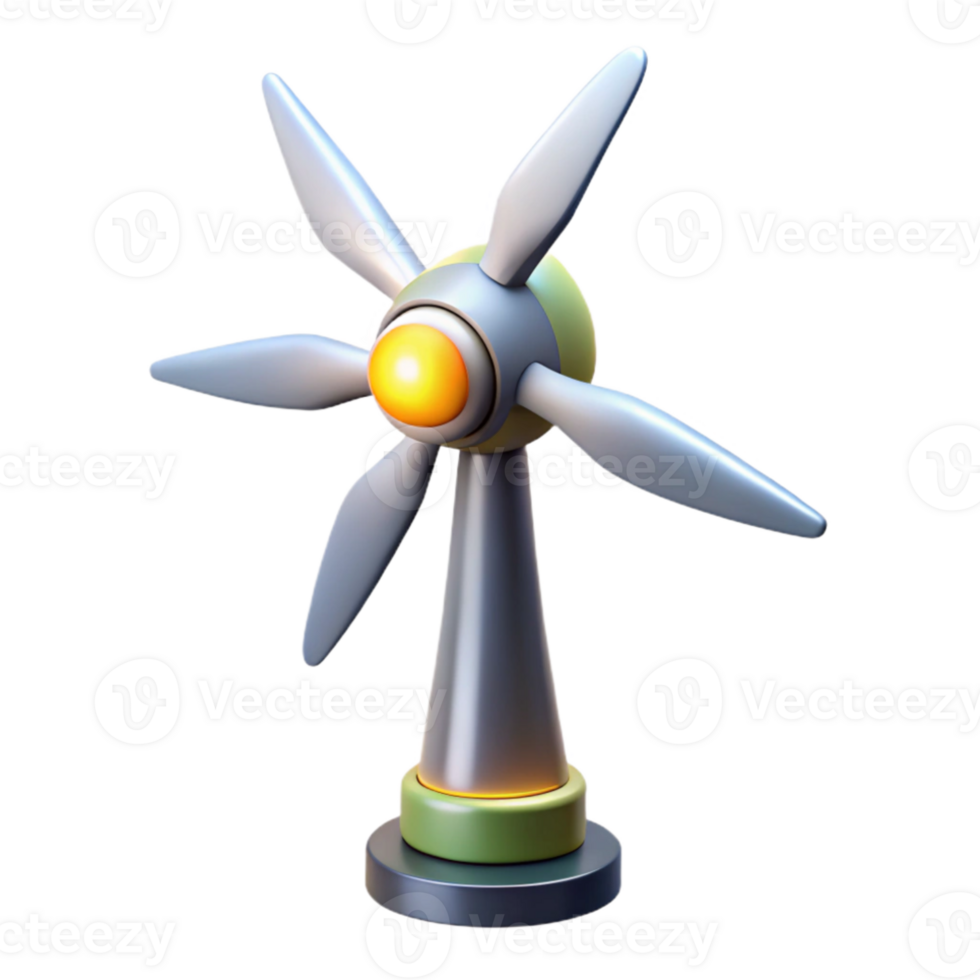 magnificent classic A wind turbine generating clean energy against a backdrop of a clear blue sky, illuminated by natural daylight, in a realistic style genuine png