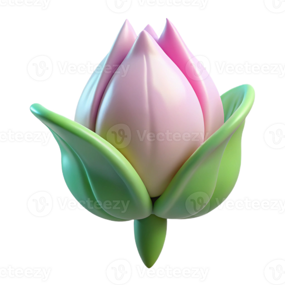 serene minimalist A close-up of a flower bud, delicate and intricate, about to bloom premium png