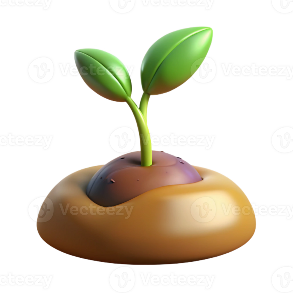 stunning vintage A sprouting seed, breaking through the soil, warm, earthy tones, time-lapse photography style detailed png