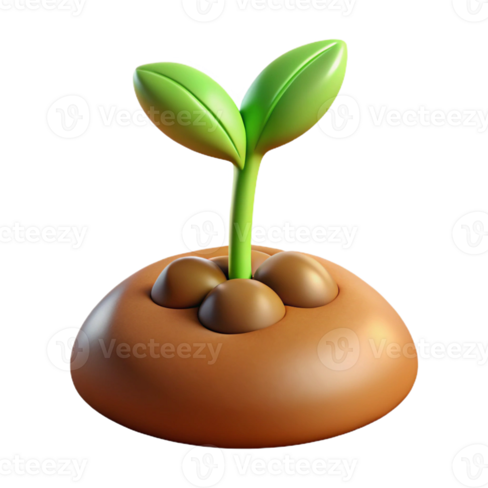 extraordinary rustic A sprouting seed, breaking through the soil, warm, earthy tones, time-lapse photography style premium png