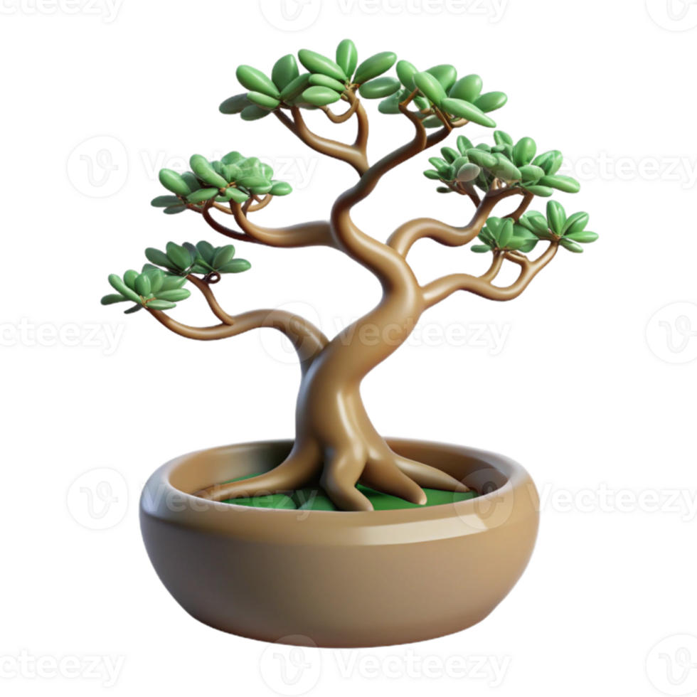 magnificent rustic A bonsai tree, intricate branches and leaves, studio lighting, minimalist style professional png